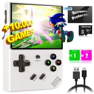 Anbernic - RG35XX Plus Consola Retro portatil 64 GB con 5.000 Juegos y 30 emuladores PS1, PSP, N64, NDS, SN, GB, GBA, Consolas de Juegos Retro, emulador clásico, Consola de Mano - SVP Game