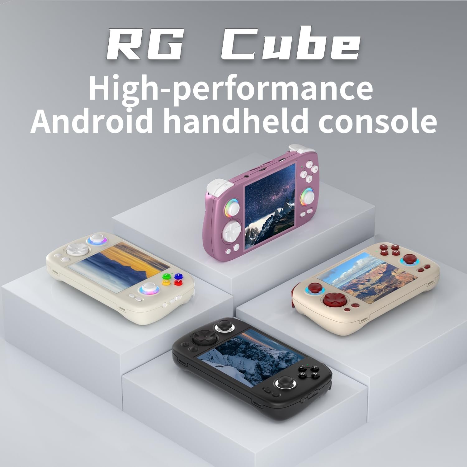 SVP Game - RG Cube Consola de Juegos Retro Consola portátil RGCube Pantalla multitáctil 8+128G Sistema Android 13 Consola de Videojuegos Batería de 5200 mAh, Ventilador, Iluminación RGB 2 SVP Game - RG Cube Consola de Juegos Retro Consola portátil RGCube Pantalla multitáctil 8+128G Sistema Android 13 Consola de Videojuegos Batería de 5200 mAh, Ventilador, Iluminación RGB - Imagen 2