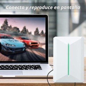 Disco duro externo para almacenamiento y emulación de juegos retro.