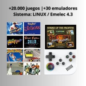 Consola retro portátil SVP Game con pantalla y juegos clásicos.