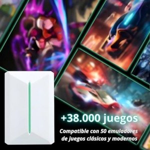 Disco duro externo para juegos con capacidad de 500 GB y compatibilidad con emuladores.
